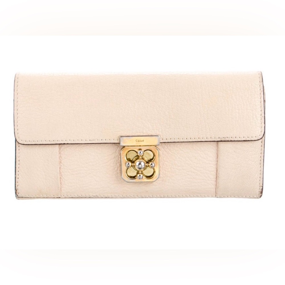 Chloé Continental Wallet in Neutral Leather